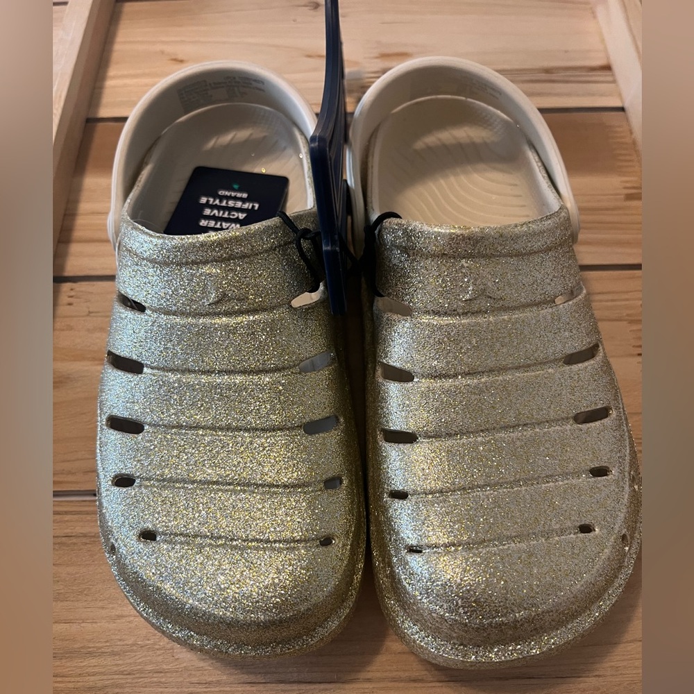 Sparkly Gold Kids Water Shoes